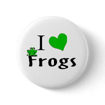 I Love Frogs buttons