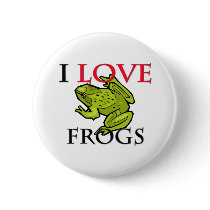 I Love Frogs Button