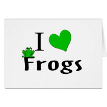 I Love Frogs cards