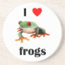 I Love  Frogs Drink Coasters