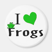 I Love Frogs Fridge Magnets