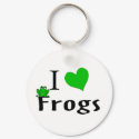 I Love Frogs keychains