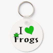 I Love Frogs keychains