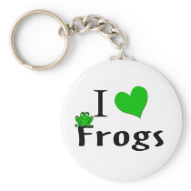 I Love Frogs Keychain