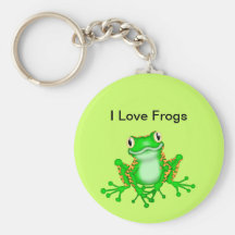 I Love Frogs Keychain