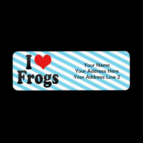 I Love Frogs Return Address Label