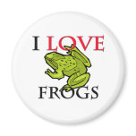 I Love Frogs Fridge Magnets