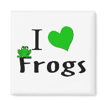 I Love Frogs magnets