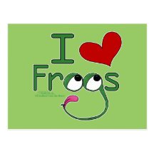 I love FROGS Post Cards