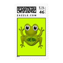 I LOVE FROGS postage