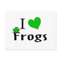 I Love Frogs Post Card