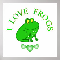 I Love Frogs Print