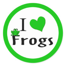 I Love Frogs stickers