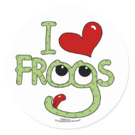I love FROGS sticker