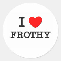 I Love Frowning Round Sticker