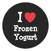 I love Frozen Yogurt heart T-Shirt stickers