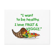 I LOVE FRUIT & VEGGIE POSTCARDS