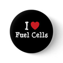 I love Fuel Cells heart custom personalized buttons
