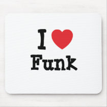 I love Funk heart custom personalized mousepads