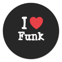 I love Funk heart custom personalized stickers