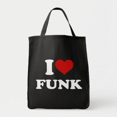 I Love Funk Tote Bags