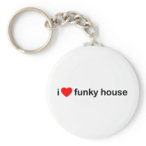 I Love Funky House Key Chains