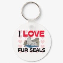 I Love Fur Seals keychains