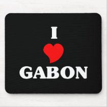 I Love Gabon mousepads by repofcountries I Love Gabon mousepads