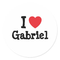 I love Gabriel heart T-Shirt stickers