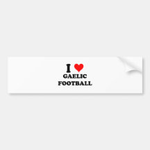 I Love Gaelic Football Bumper Sticker
