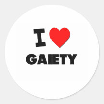 I Love Gaiety Stickers