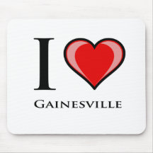 I Love Gainesville Mouse Pads