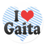 I Love Gaita Round Stickers