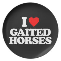 I LOVE GAITED HORSES PARTY PLATES