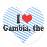 I Love Gambia, the Round Sticker