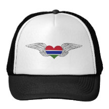 I Love Gambia -wings Mesh Hat