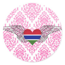 I Love Gambia -wings Sticker