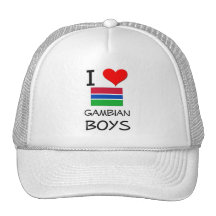 I Love Gambian Boys Trucker Hats