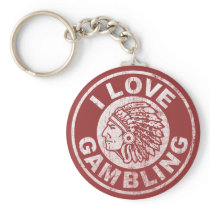 I Love Gambling Key Chain