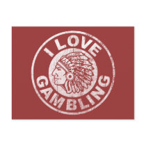 I Love Gambling Post Card