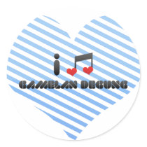 I Love Gamelan Degung Stickers