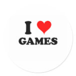 I Love Games Stickers