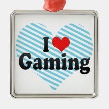 I Love Gaming Christmas Ornament