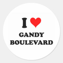 I Love Gandy Boulevard Florida Round Sticker