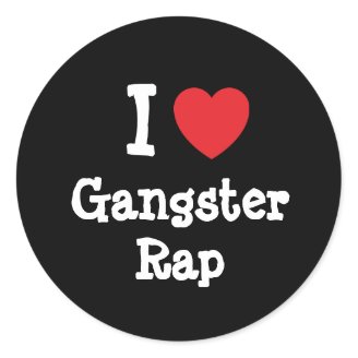 Personalized Stickers on Gangster Rap Heart Custom Personalized Round Stickers Zazzle Sticker