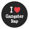 I love Gangster Rap heart custom personalized stickers by funnycustomtshirts I love Gangster Rap heart custom personalized stickers