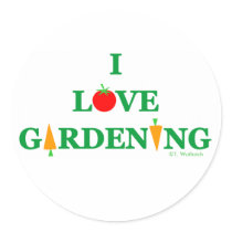 I LOVE GARDENING BUMPER STICKER