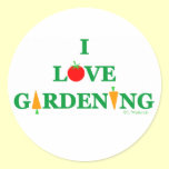 I LOVE GARDENING  Envelope Sticker Seals stickers