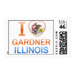 I Love Gardner, IL Postage Stamps