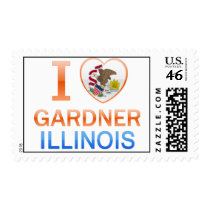 I Love Gardner, IL Postage Stamps